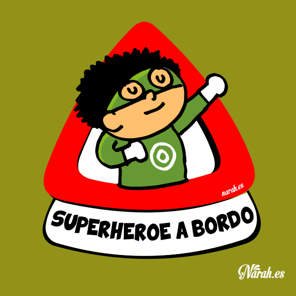 Superheroe verde a bordo