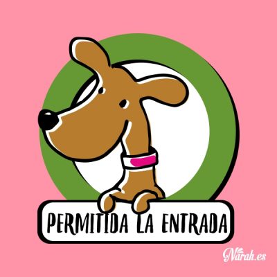 adhesivo permitida la entrada de animales narah castellano