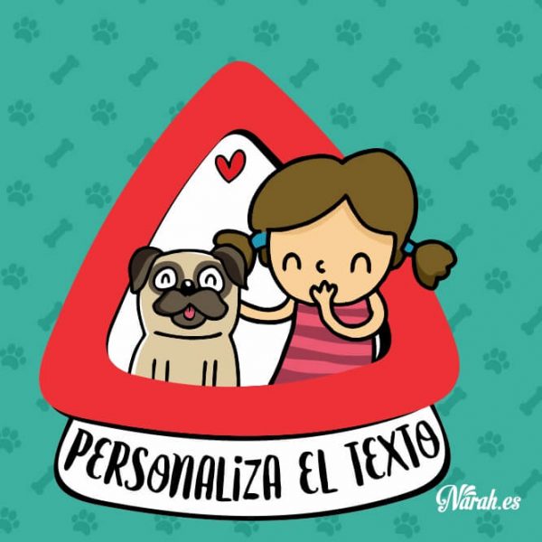 carlino pug y niña a bordo