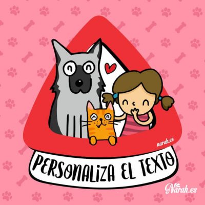 Bebé a bordo perro, gato y niña