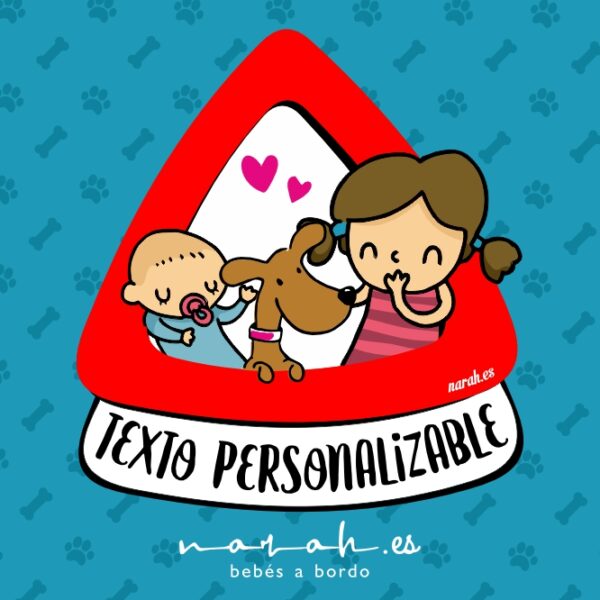 Bebé a bordo perro hermanas