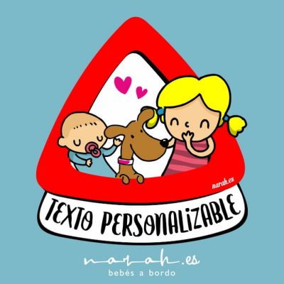 Bebé a bordo perro hermanos